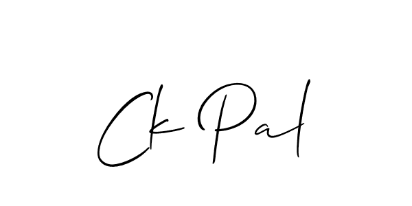 Create a beautiful signature design for name Ck Pal. With this signature (Allison_Script) fonts, you can make a handwritten signature for free. Ck Pal signature style 2 images and pictures png