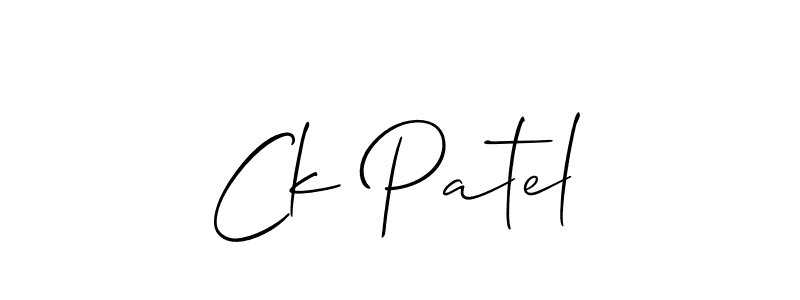 Make a beautiful signature design for name Ck Patel. With this signature (Allison_Script) style, you can create a handwritten signature for free. Ck Patel signature style 2 images and pictures png