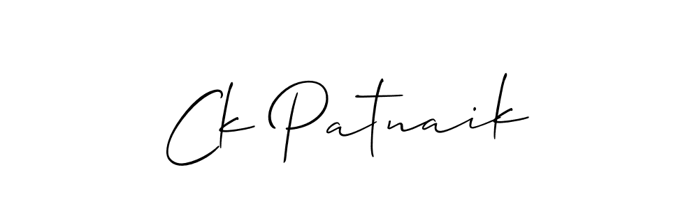 You should practise on your own different ways (Allison_Script) to write your name (Ck Patnaik) in signature. don't let someone else do it for you. Ck Patnaik signature style 2 images and pictures png