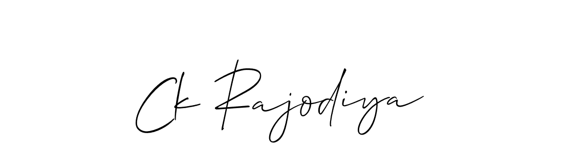 How to make Ck Rajodiya signature? Allison_Script is a professional autograph style. Create handwritten signature for Ck Rajodiya name. Ck Rajodiya signature style 2 images and pictures png