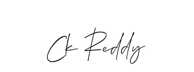 Use a signature maker to create a handwritten signature online. With this signature software, you can design (Allison_Script) your own signature for name Ck Reddy. Ck Reddy signature style 2 images and pictures png