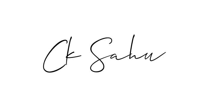 Use a signature maker to create a handwritten signature online. With this signature software, you can design (Allison_Script) your own signature for name Ck Sahu. Ck Sahu signature style 2 images and pictures png