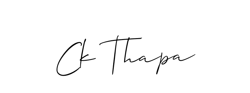 Similarly Allison_Script is the best handwritten signature design. Signature creator online .You can use it as an online autograph creator for name Ck Thapa. Ck Thapa signature style 2 images and pictures png