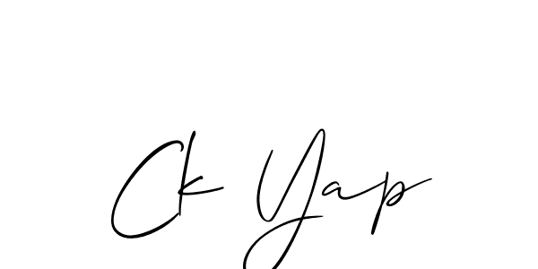 How to Draw Ck Yap signature style? Allison_Script is a latest design signature styles for name Ck Yap. Ck Yap signature style 2 images and pictures png