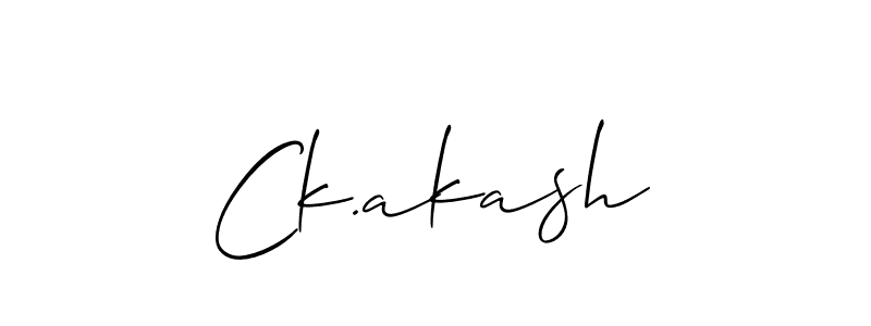 Similarly Allison_Script is the best handwritten signature design. Signature creator online .You can use it as an online autograph creator for name Ck.akash. Ck.akash signature style 2 images and pictures png