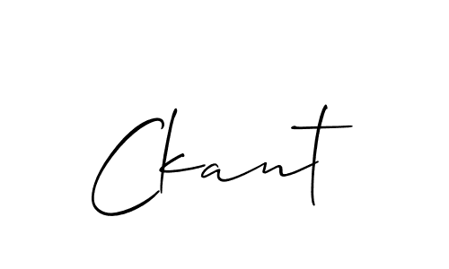 Make a beautiful signature design for name Ckant. With this signature (Allison_Script) style, you can create a handwritten signature for free. Ckant signature style 2 images and pictures png