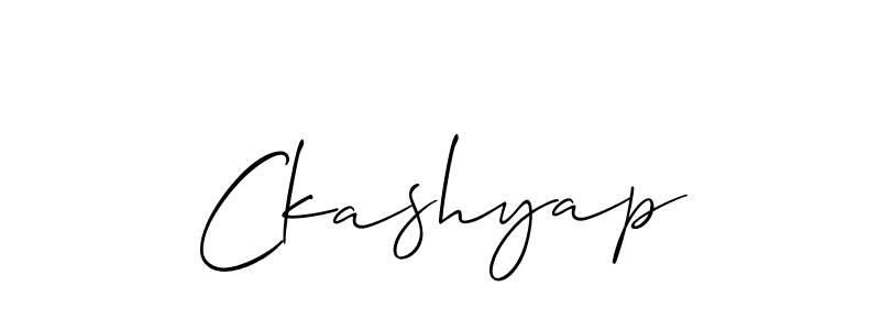How to make Ckashyap signature? Allison_Script is a professional autograph style. Create handwritten signature for Ckashyap name. Ckashyap signature style 2 images and pictures png
