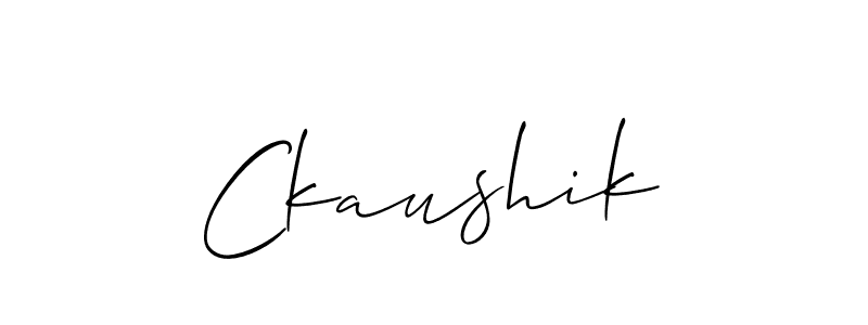 Also You can easily find your signature by using the search form. We will create Ckaushik name handwritten signature images for you free of cost using Allison_Script sign style. Ckaushik signature style 2 images and pictures png