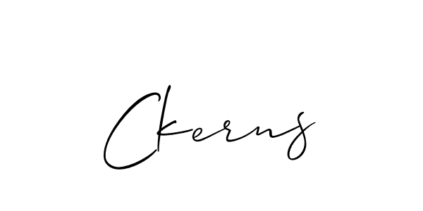 Design your own signature with our free online signature maker. With this signature software, you can create a handwritten (Allison_Script) signature for name Ckerns. Ckerns signature style 2 images and pictures png