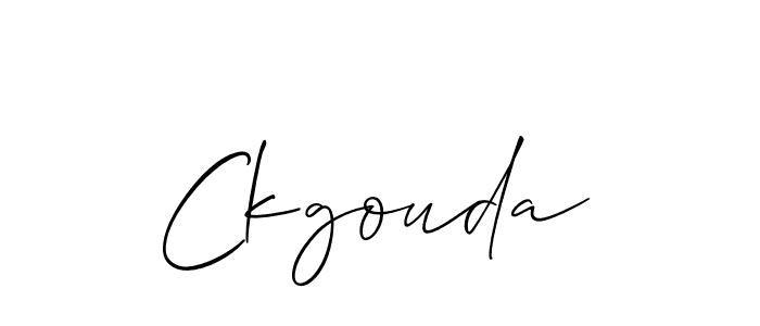 Also we have Ckgouda name is the best signature style. Create professional handwritten signature collection using Allison_Script autograph style. Ckgouda signature style 2 images and pictures png