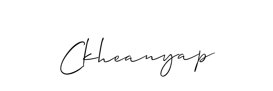 The best way (Allison_Script) to make a short signature is to pick only two or three words in your name. The name Ckheanyap include a total of six letters. For converting this name. Ckheanyap signature style 2 images and pictures png