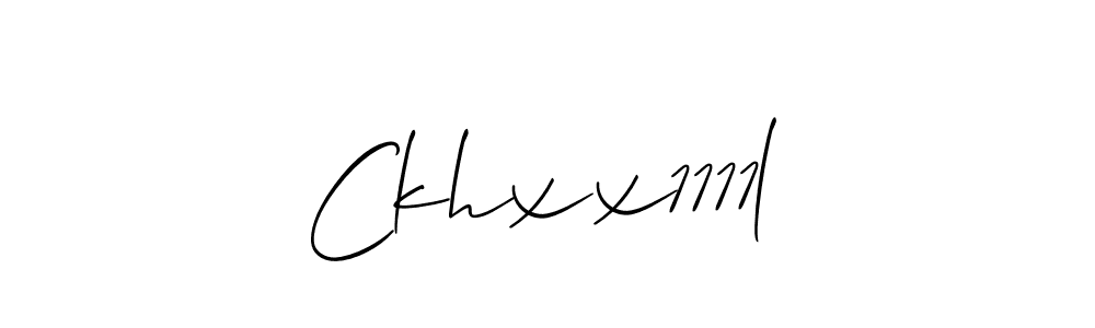 Allison_Script is a professional signature style that is perfect for those who want to add a touch of class to their signature. It is also a great choice for those who want to make their signature more unique. Get Ckhxx1111l name to fancy signature for free. Ckhxx1111l signature style 2 images and pictures png