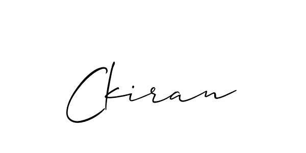 Best and Professional Signature Style for Ckiran. Allison_Script Best Signature Style Collection. Ckiran signature style 2 images and pictures png