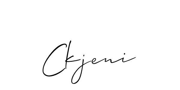 if you are searching for the best signature style for your name Ckjeni. so please give up your signature search. here we have designed multiple signature styles  using Allison_Script. Ckjeni signature style 2 images and pictures png