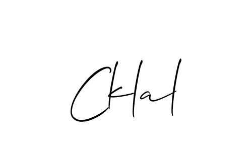 if you are searching for the best signature style for your name Cklal. so please give up your signature search. here we have designed multiple signature styles  using Allison_Script. Cklal signature style 2 images and pictures png