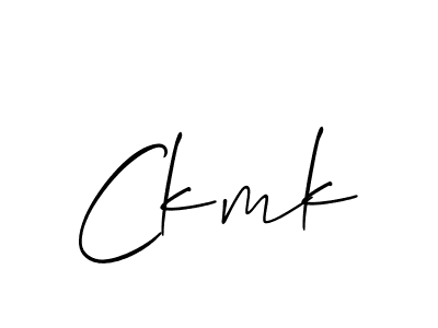 Use a signature maker to create a handwritten signature online. With this signature software, you can design (Allison_Script) your own signature for name Ckmk. Ckmk signature style 2 images and pictures png