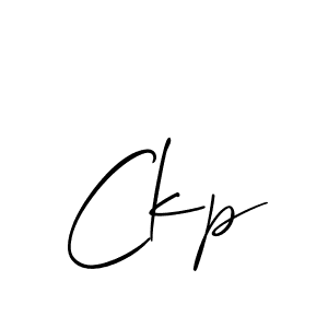 Create a beautiful signature design for name Ckp. With this signature (Allison_Script) fonts, you can make a handwritten signature for free. Ckp signature style 2 images and pictures png