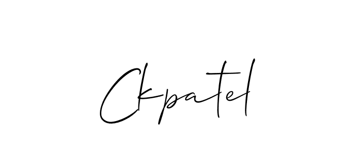 Design your own signature with our free online signature maker. With this signature software, you can create a handwritten (Allison_Script) signature for name Ckpatel. Ckpatel signature style 2 images and pictures png