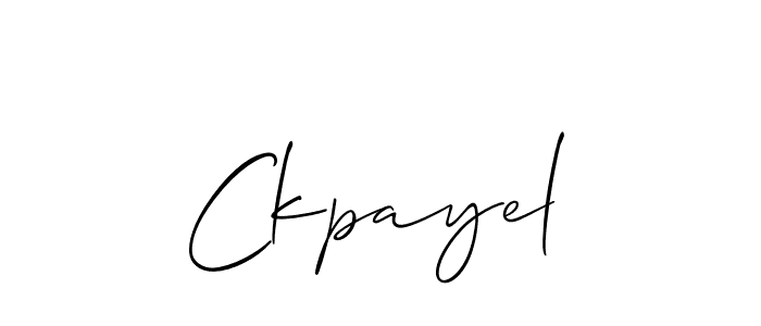 It looks lik you need a new signature style for name Ckpayel. Design unique handwritten (Allison_Script) signature with our free signature maker in just a few clicks. Ckpayel signature style 2 images and pictures png