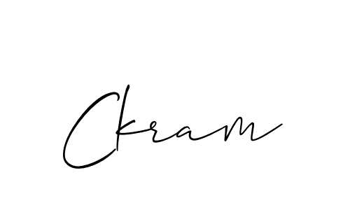 The best way (Allison_Script) to make a short signature is to pick only two or three words in your name. The name Ckram include a total of six letters. For converting this name. Ckram signature style 2 images and pictures png