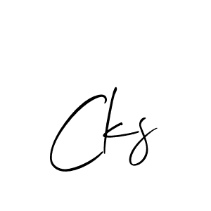 Use a signature maker to create a handwritten signature online. With this signature software, you can design (Allison_Script) your own signature for name Cks. Cks signature style 2 images and pictures png