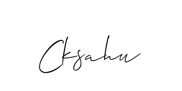 How to make Cksahu signature? Allison_Script is a professional autograph style. Create handwritten signature for Cksahu name. Cksahu signature style 2 images and pictures png