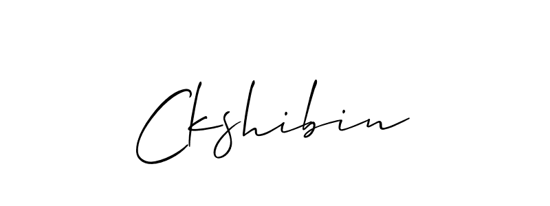 Create a beautiful signature design for name Ckshibin. With this signature (Allison_Script) fonts, you can make a handwritten signature for free. Ckshibin signature style 2 images and pictures png