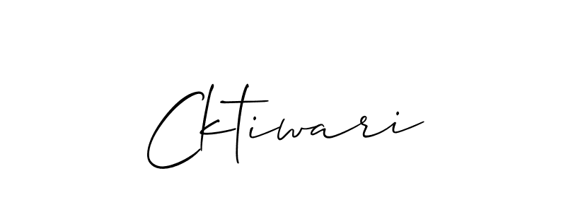 if you are searching for the best signature style for your name Cktiwari. so please give up your signature search. here we have designed multiple signature styles  using Allison_Script. Cktiwari signature style 2 images and pictures png