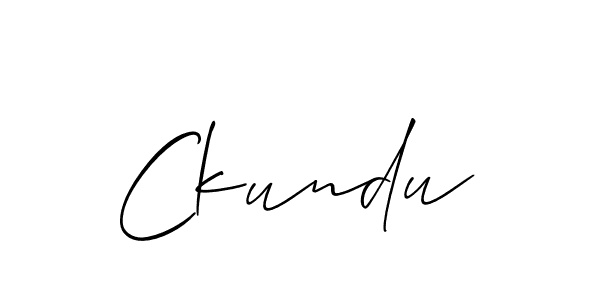 Design your own signature with our free online signature maker. With this signature software, you can create a handwritten (Allison_Script) signature for name Ckundu. Ckundu signature style 2 images and pictures png