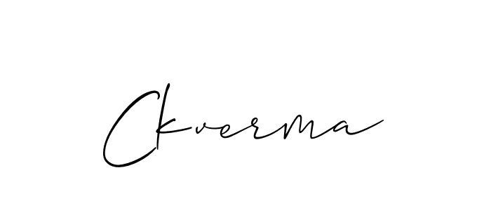 It looks lik you need a new signature style for name Ckverma. Design unique handwritten (Allison_Script) signature with our free signature maker in just a few clicks. Ckverma signature style 2 images and pictures png