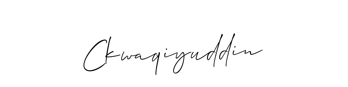 Design your own signature with our free online signature maker. With this signature software, you can create a handwritten (Allison_Script) signature for name Ckwaqiyuddin. Ckwaqiyuddin signature style 2 images and pictures png