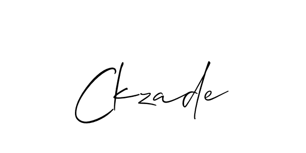 It looks lik you need a new signature style for name Ckzade. Design unique handwritten (Allison_Script) signature with our free signature maker in just a few clicks. Ckzade signature style 2 images and pictures png