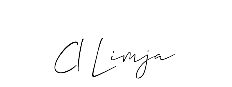 if you are searching for the best signature style for your name Cl Limja. so please give up your signature search. here we have designed multiple signature styles  using Allison_Script. Cl Limja signature style 2 images and pictures png