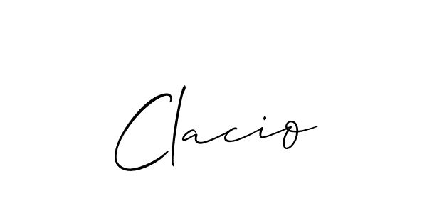 Clacio stylish signature style. Best Handwritten Sign (Allison_Script) for my name. Handwritten Signature Collection Ideas for my name Clacio. Clacio signature style 2 images and pictures png