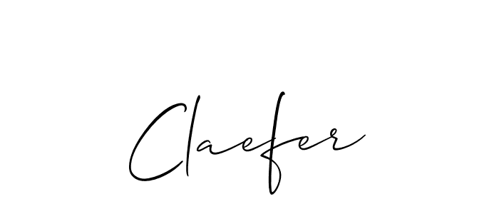 How to make Claefer signature? Allison_Script is a professional autograph style. Create handwritten signature for Claefer name. Claefer signature style 2 images and pictures png