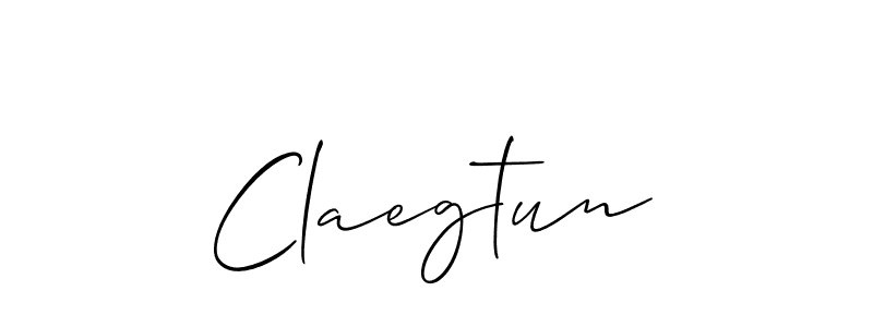 Design your own signature with our free online signature maker. With this signature software, you can create a handwritten (Allison_Script) signature for name Claegtun. Claegtun signature style 2 images and pictures png