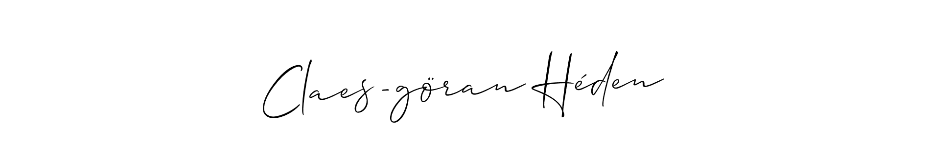 You should practise on your own different ways (Allison_Script) to write your name (Claes-göran Héden) in signature. don't let someone else do it for you. Claes-göran Héden signature style 2 images and pictures png