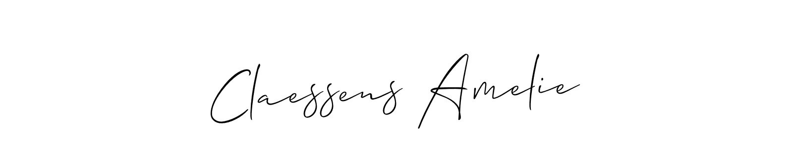 It looks lik you need a new signature style for name Claessens Amelie. Design unique handwritten (Allison_Script) signature with our free signature maker in just a few clicks. Claessens Amelie signature style 2 images and pictures png