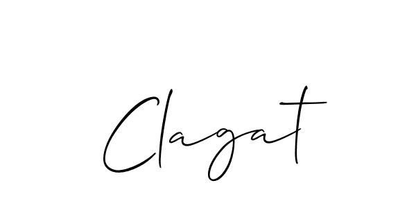 Create a beautiful signature design for name Clagat. With this signature (Allison_Script) fonts, you can make a handwritten signature for free. Clagat signature style 2 images and pictures png