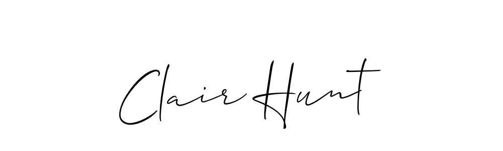It looks lik you need a new signature style for name Clair Hunt. Design unique handwritten (Allison_Script) signature with our free signature maker in just a few clicks. Clair Hunt signature style 2 images and pictures png