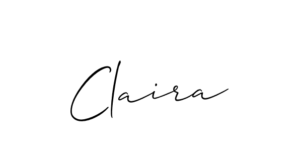 It looks lik you need a new signature style for name Claira. Design unique handwritten (Allison_Script) signature with our free signature maker in just a few clicks. Claira signature style 2 images and pictures png
