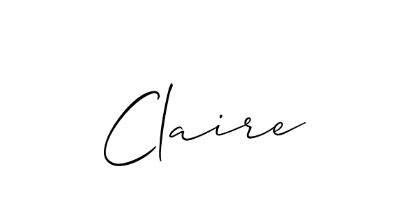 You should practise on your own different ways (Allison_Script) to write your name (Claire) in signature. don't let someone else do it for you. Claire signature style 2 images and pictures png