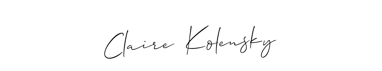 How to make Claire  Kolensky signature? Allison_Script is a professional autograph style. Create handwritten signature for Claire  Kolensky name. Claire  Kolensky signature style 2 images and pictures png