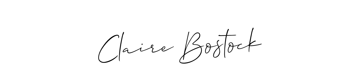 Also You can easily find your signature by using the search form. We will create Claire Bostock name handwritten signature images for you free of cost using Allison_Script sign style. Claire Bostock signature style 2 images and pictures png