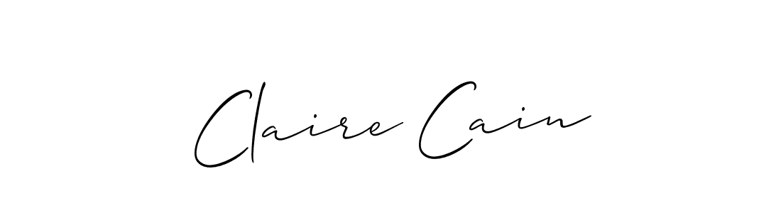 Make a beautiful signature design for name Claire Cain. With this signature (Allison_Script) style, you can create a handwritten signature for free. Claire Cain signature style 2 images and pictures png