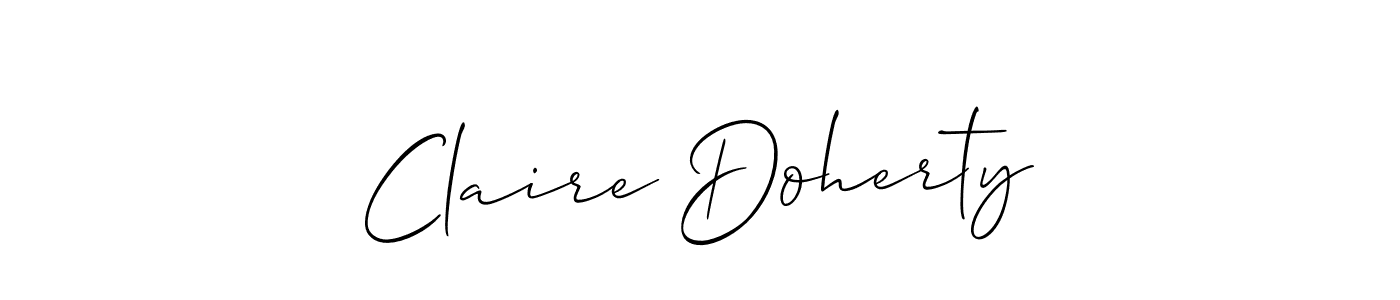 Claire Doherty stylish signature style. Best Handwritten Sign (Allison_Script) for my name. Handwritten Signature Collection Ideas for my name Claire Doherty. Claire Doherty signature style 2 images and pictures png