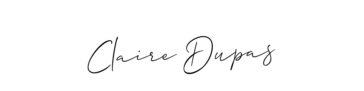 It looks lik you need a new signature style for name Claire Dupas. Design unique handwritten (Allison_Script) signature with our free signature maker in just a few clicks. Claire Dupas signature style 2 images and pictures png