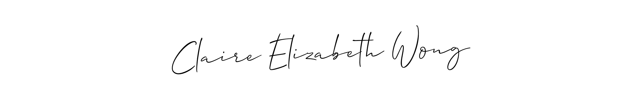 Claire Elizabeth Wong stylish signature style. Best Handwritten Sign (Allison_Script) for my name. Handwritten Signature Collection Ideas for my name Claire Elizabeth Wong. Claire Elizabeth Wong signature style 2 images and pictures png