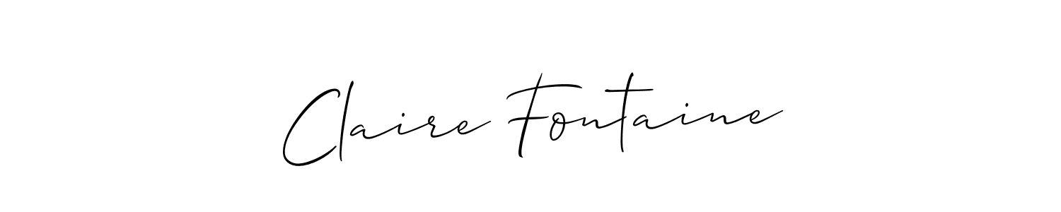 Claire Fontaine stylish signature style. Best Handwritten Sign (Allison_Script) for my name. Handwritten Signature Collection Ideas for my name Claire Fontaine. Claire Fontaine signature style 2 images and pictures png