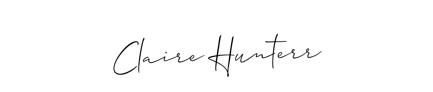 Similarly Allison_Script is the best handwritten signature design. Signature creator online .You can use it as an online autograph creator for name Claire Hunterr. Claire Hunterr signature style 2 images and pictures png